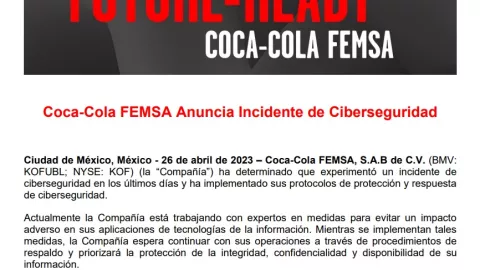 Coca Cola FEMSA comunicado