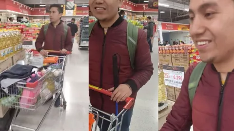VIDEO: ¿Distraída? Joven olvidó a su novio ciego en el supermercado