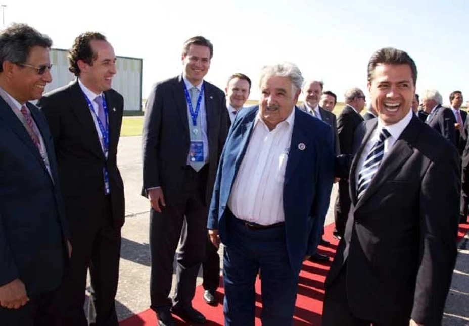 José Mújica y Enrique Peña Nieto, presidentes de Uruguay y México, respectivamente