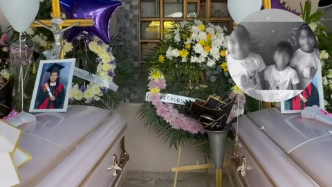 Funeral de las niñas asesinadas en Sonora; dos eran hermanitas gemelas y la otra tenía 9 años