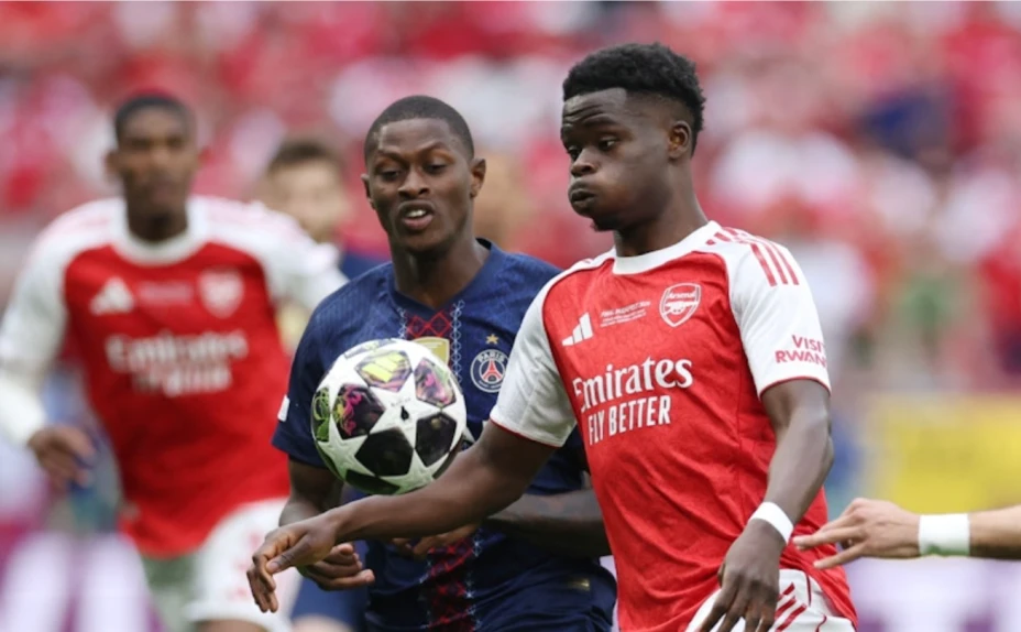 Termina el primer tiempo psg vs arsenal