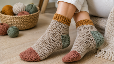 Calcetines con bloques de color
