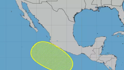 Zona de baja presión activa en el Pacífico