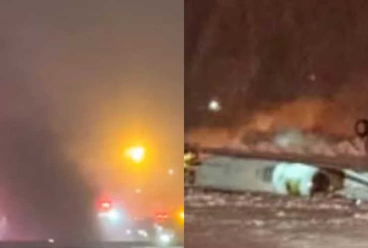 Avión con personas a bordo se estrella en un aeropuerto y deja 7 muertos