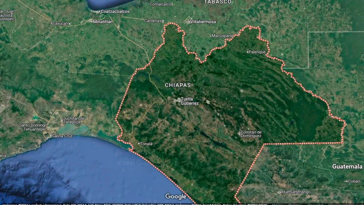 estados colinda Chiapas