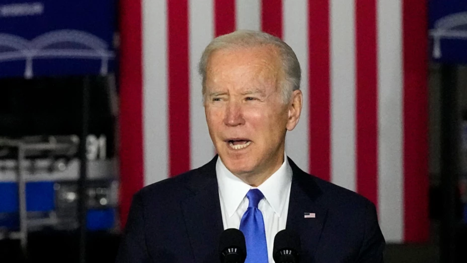 Joe Biden durante un acto en Kansas City, Missouri.