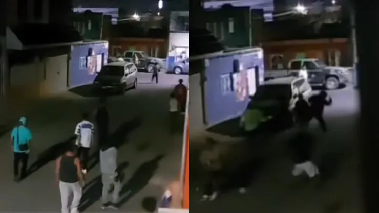 Captan momento en el que se desata riña con machetes en Macías Arellano en Aguascalientes