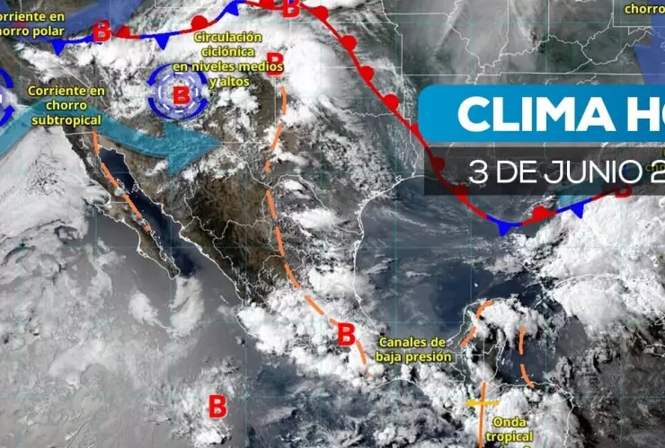 Intensas lluvias provocarán deslaves Clima en México este 3 de junio