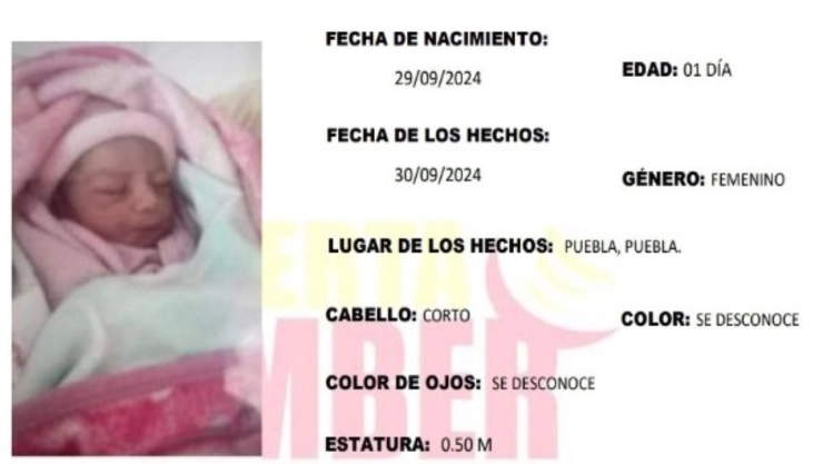 ACTIVAN ALERTA AMBER: Desaparece una bebé en hospital de Puebla; la buscan con urgencia