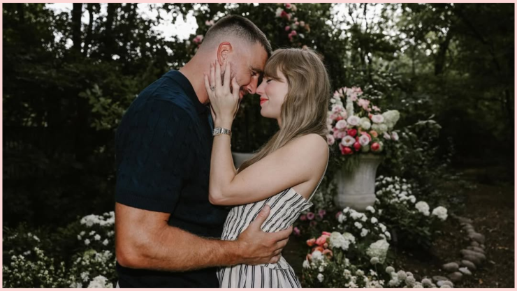 Taylor Swift y Travis Kelce confirmaron su compromiso con esta romántica foto.
