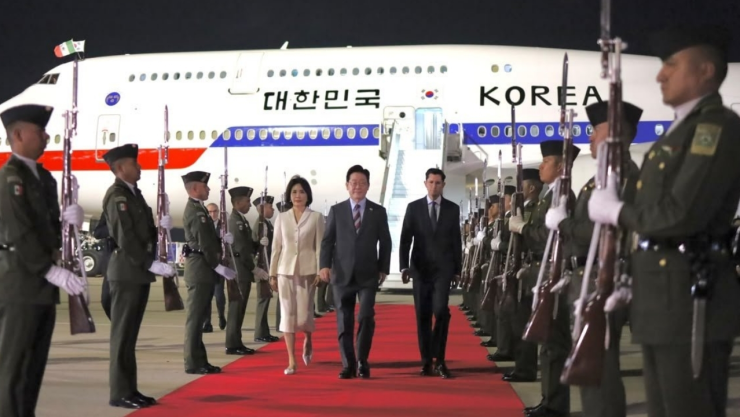 Lee Jae-myung, presidente de Corea del Sur, llega a México