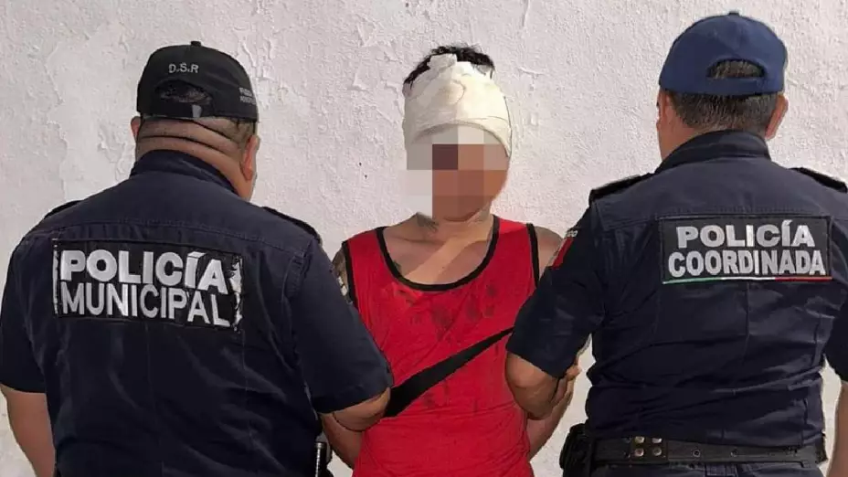 Sujeto es detenido por provocar riña con arma blanca en Progreso.