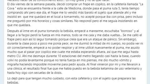 La denuncia se hizo en redes sociales.