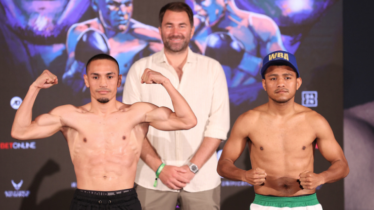 Gallo Estrada vs Chocolatito González pesaje pelea 13 de marzo