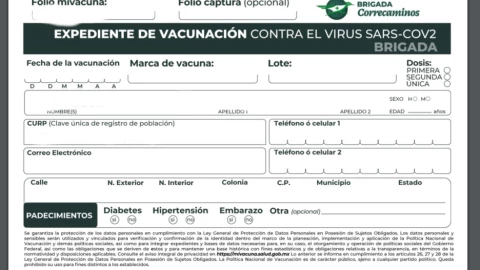 Descargar el expediente de vacunación para tu cita?