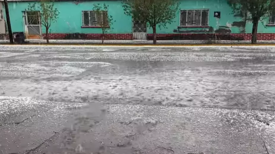 caída de granizo en Rosales