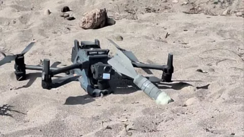 Aseguran un dron y explosivos en la sindicatura de El Tomo, Imala, en Culiacán..jpg