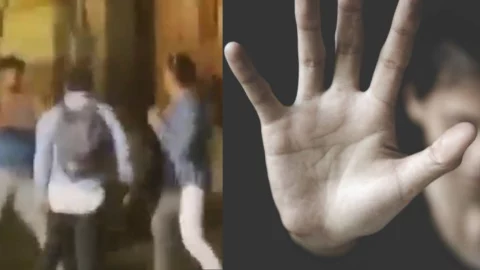 Policías defienden a mujer agredida