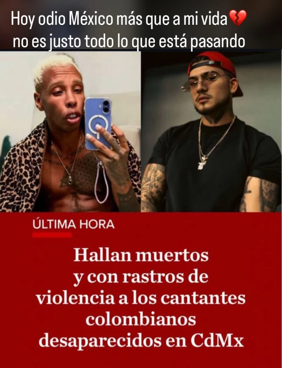 Cómo reaccionó una cantante colombiana tras los asesinatos de B-King y Regio Clown (1).jpg