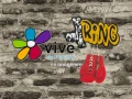 Pared grabada con logos de Vive sin Drogas y De la calle al ring.webp