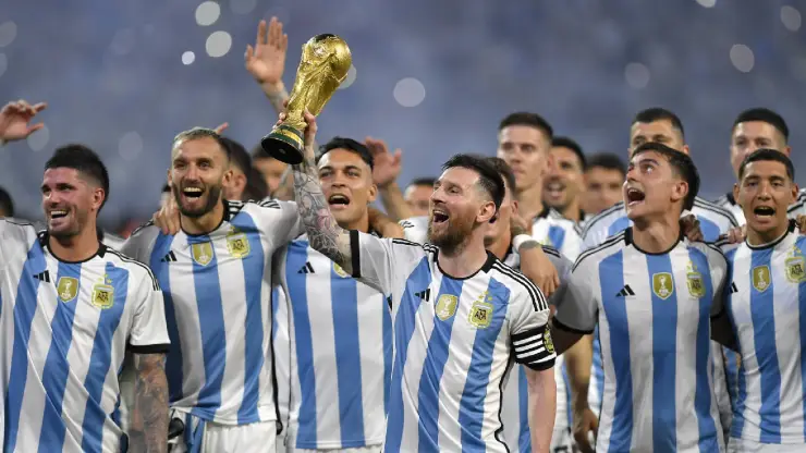La Selección Argentina celebra su título mundial