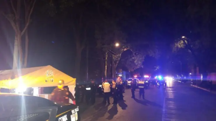 Policía atropellado en alcoholímetro