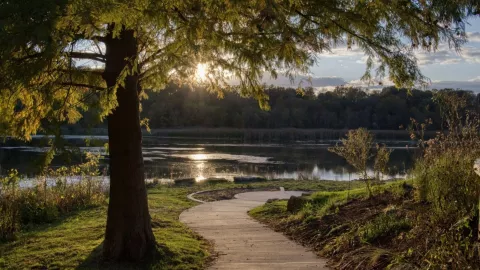Una parte del río Mississippi que colinda con Edwardsville.