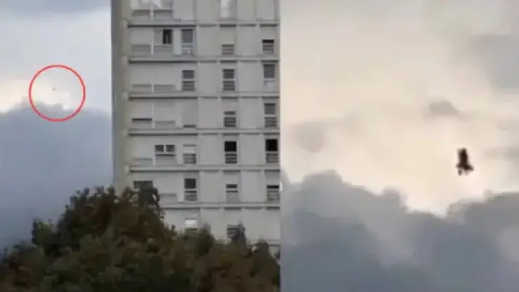 ¿Una bruja? Captan misteriosa figura en el cielo de Francia y el VIDEO divide opiniones