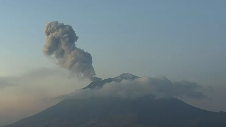 Incrementa a Amarillo Fase 3 el volcán Popocatépetl