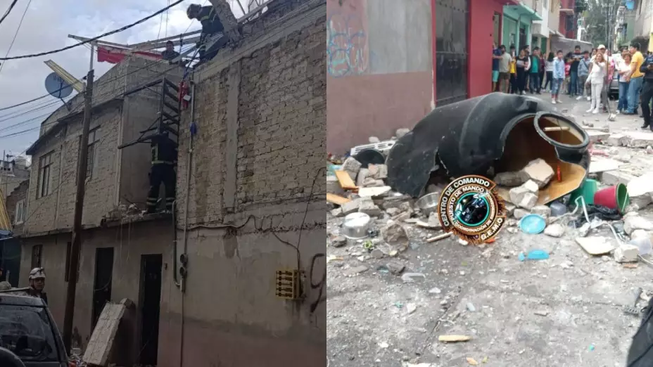 Explosión en Iztacalco derrumba losa de 4 metros y deja un herido con quemaduras