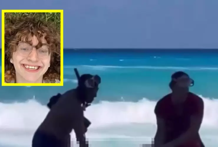 Alejandro Cortés salvó a su amiga de un ataque de tiburón en Cancún.