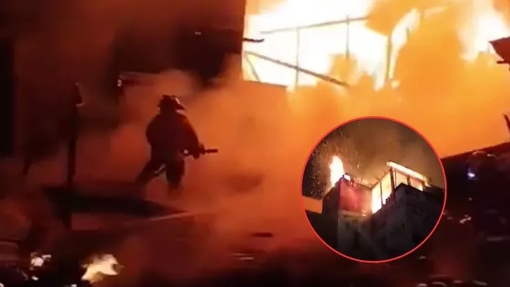 Chiapas: Fuerte incendio consume Mercado del Norte en San Cristóbal de las Casas