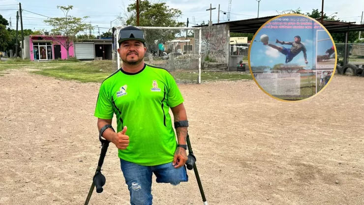Alejandro Paredes, primer jugador amputado de futbol de Mazatlán y México..jpg
