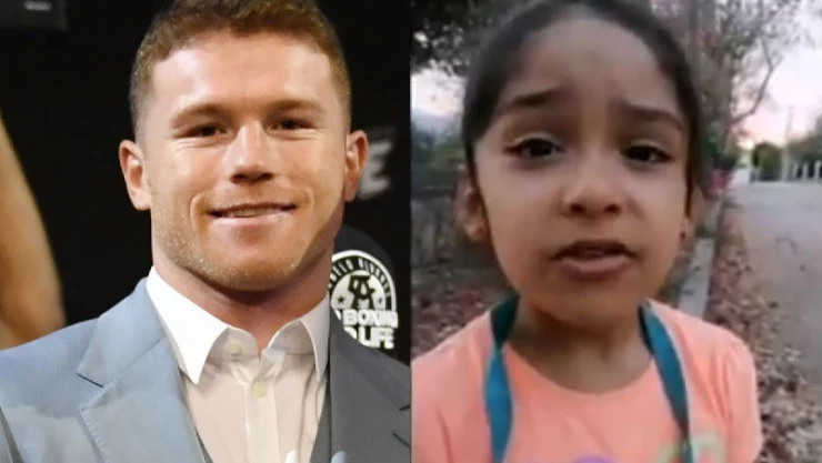 ‘Canelo’ ayuda a niña que junta dinero para operar un tumor de su mamá