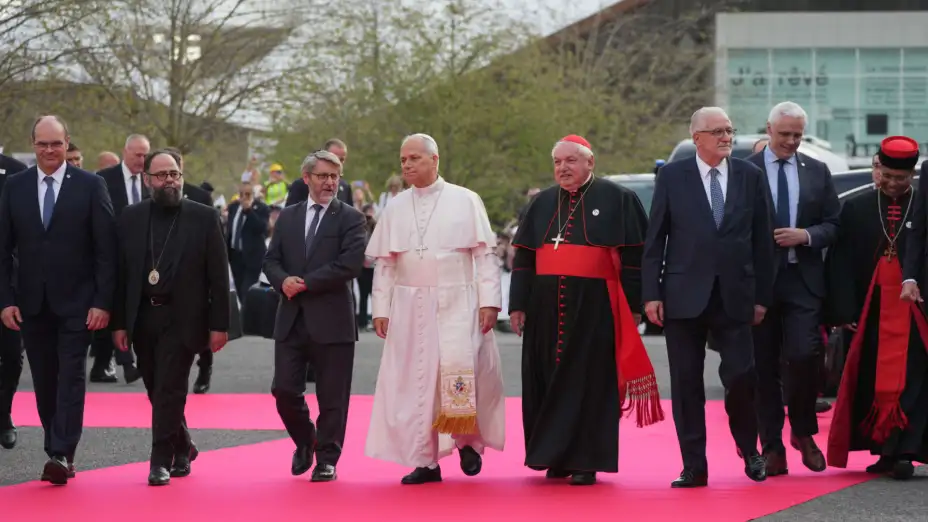 El papa León XIV en Metz, Francia.
