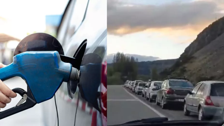 Largas filas en Argentina para poder tener un poco de gasolina