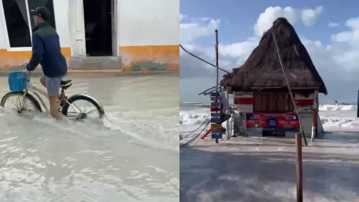 Quintana Roo: Así luce Holbox inundado tras el impacto del frente frío 32