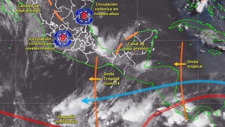 Así AFECTARÁ la Onda Tropical No. 14 a Yucatán y el resto de la Península este fin de semana