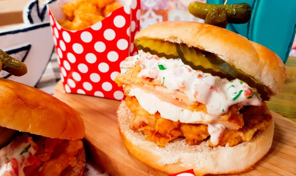Receta Hamburguesa de pollo crispi