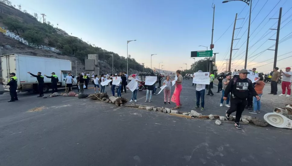 Autopista Mexico-Pachuca manifestación