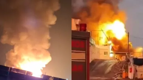 Incendio en planta de gas en Culiacán