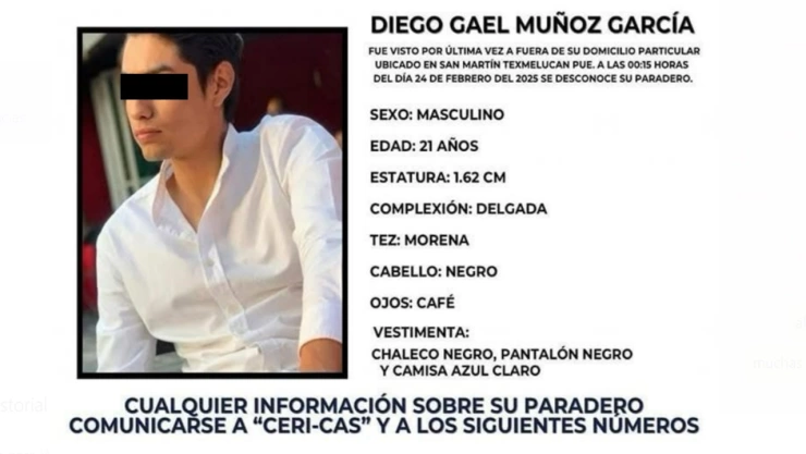 hallan sin vida a joven diego gael muñoz desaparecido texmelucan puebla