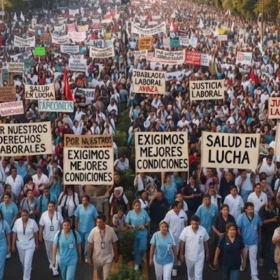 Mega marcha nacional del IMSS