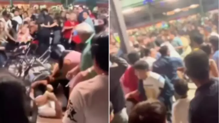 Se desata fuerte pelea entre padres de familia durante carnaval en escuela secundaria de Mérida