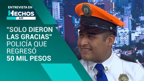 Policía narra cómo regresó los 50 mil pesos en el AICM: “Pensó que se los íbamos a quitar”