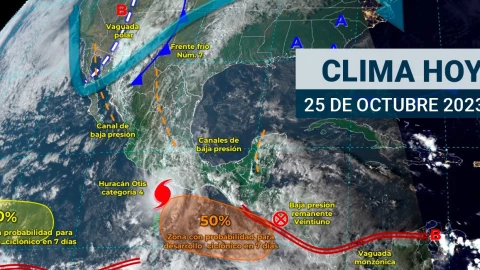 Clima en México hoy 25 de octubre de 2023