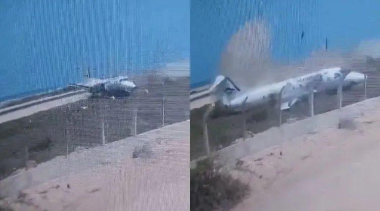 VIDEO: Avión se estrella en Somalia tras realizar un aterrizaje de emergencia