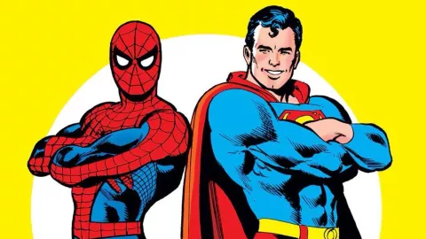 Superman y Spider-Man cómic