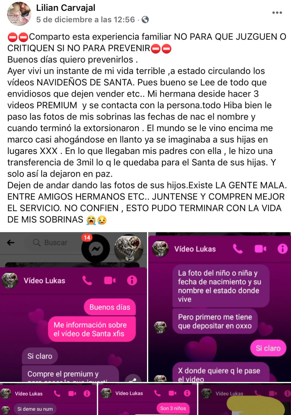 videos navidad extorsion
