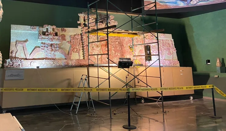 Restaura INAH colosal pieza maya robada a México en 1968